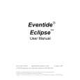 EVENT EVENTIDE_ECLIPSE Instrukcja Obsługi