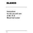 BLANCO BC75X Instrukcja Obsługi