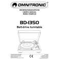OMNITRONIC BD-1350 V12 Instrukcja Obsługi