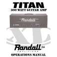 RANDALL TITAN Instrukcja Obsługi