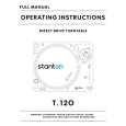 STANTON T120 Instrukcja Obsługi