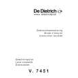 DE DIETRICH VN7451E1 Instrukcja Obsługi